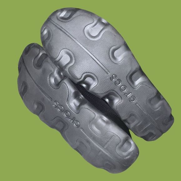 Women's Crocs Duet Busy Day Skimmer Black/Graphite Slip On Size 10.5 11 - Picture 6 of 6